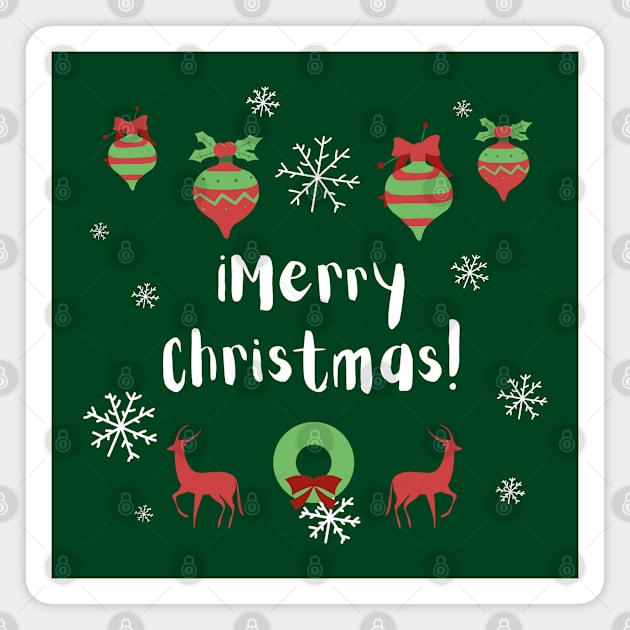 Merry Christmas Magnet by AndyDesigns